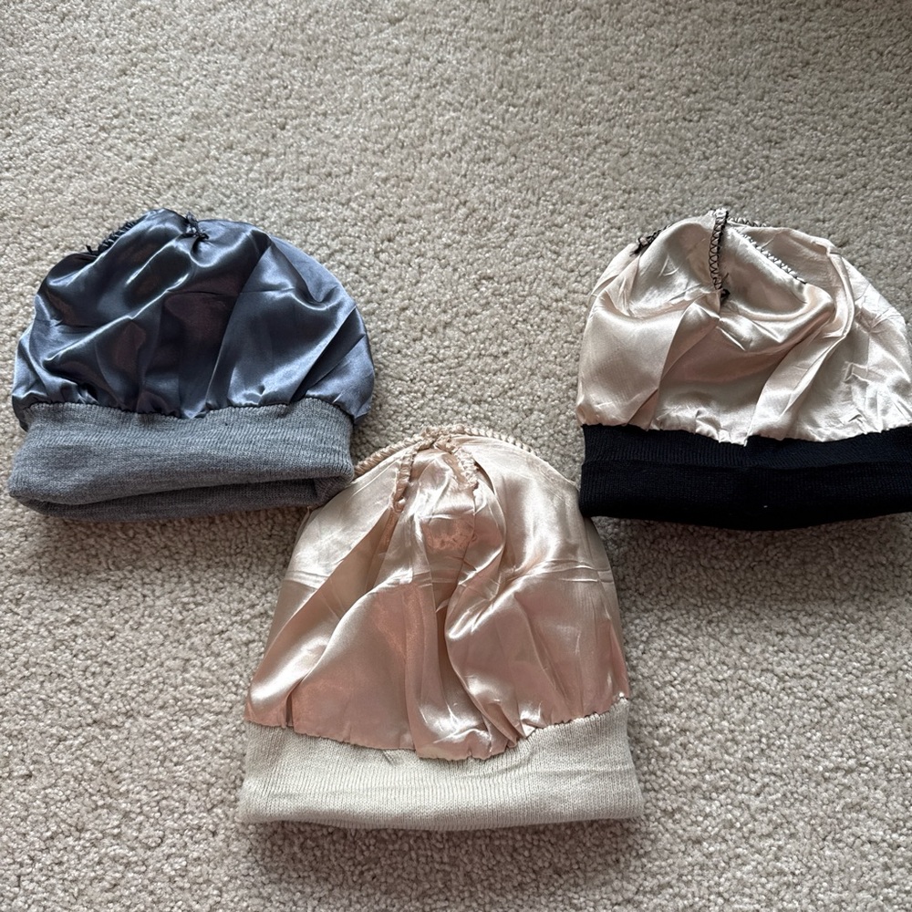 3-Pack Zuppad Women’s Multi-Colored Satin Lined Beanies - Picture 8 of 8
